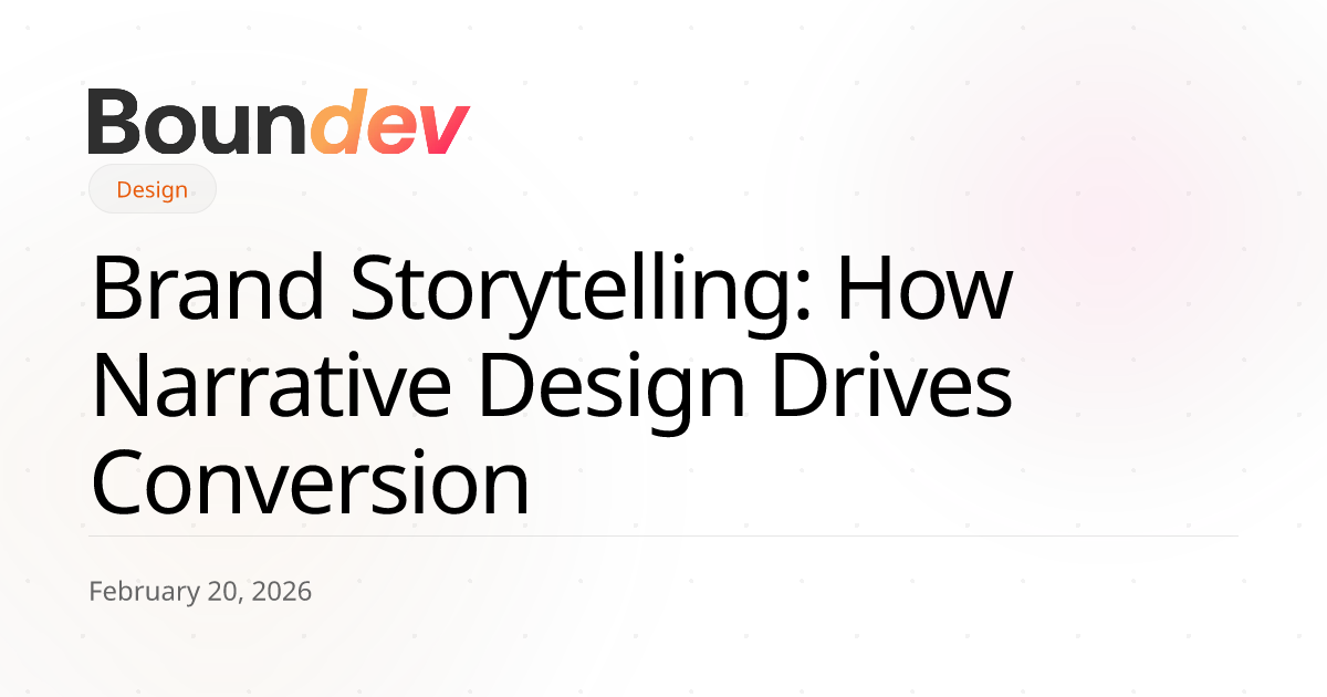 Brand Storytelling: How Narrative Design Drives Conversion